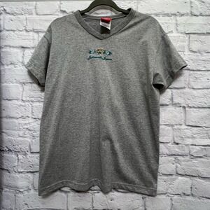 VTG NFL For Her Jacksonville Jaguars Women's V-Neck T-Shirt Gray Size L Gameday‎